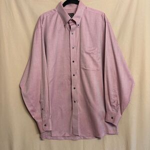 Jos. A. Bank Traveler’s Collection L Mauve 100% Cotton Button-Down Dress Shirt